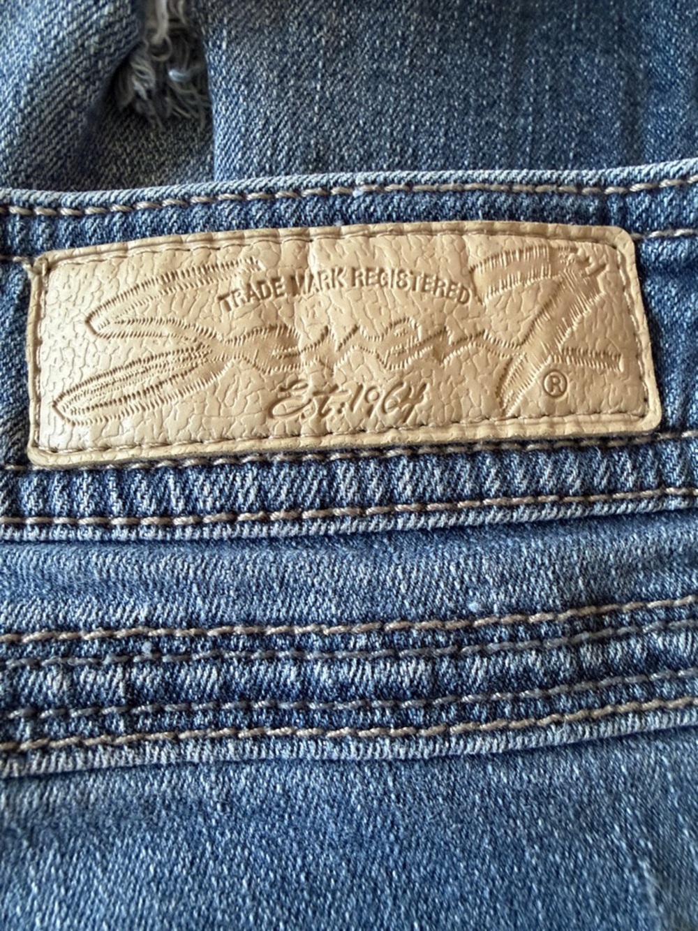 Seven7 Blue Distressed Denim Shorts - Picture 4 of 6